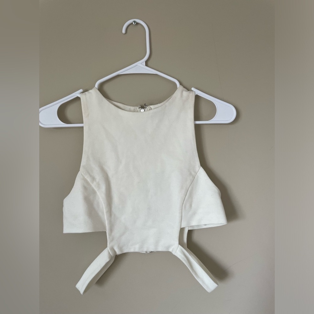 Revamped Cut out crop top size Medium